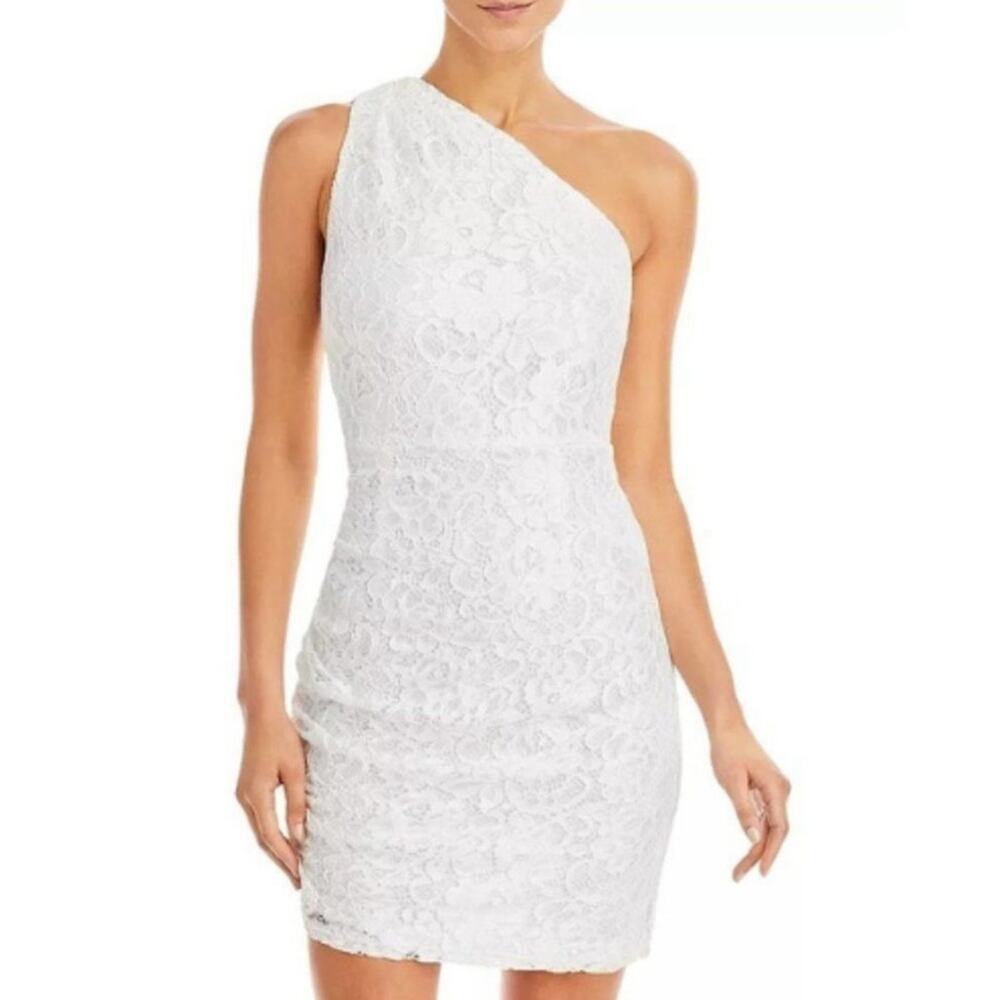 Sam Edelman | NWT Size 6 White Lace One Shoulder Mini Dress